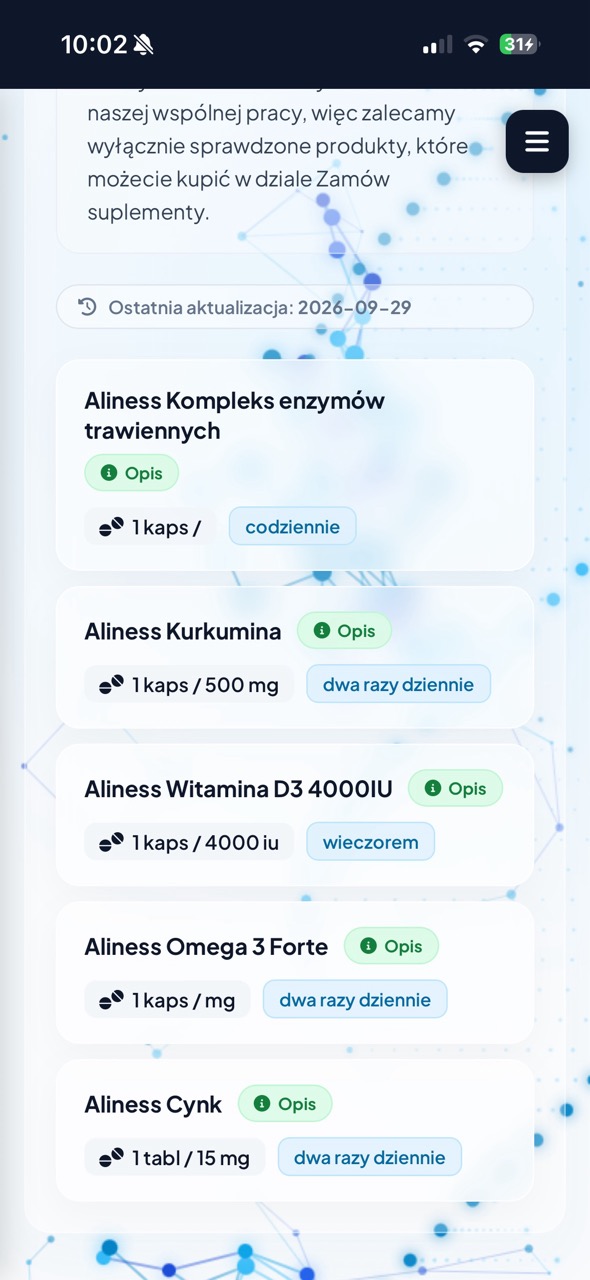 Lista suplementów z dawkowaniem w Strefie Pacjenta
